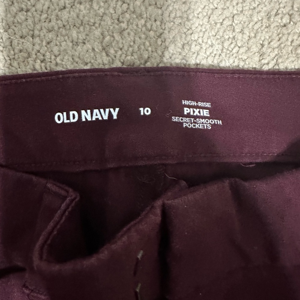 Old Navy Burgundy Pixie Pants